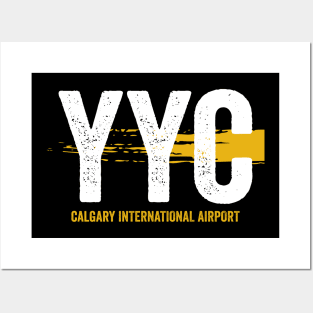 YYC Airport Code Calgary International Airport Posters and Art